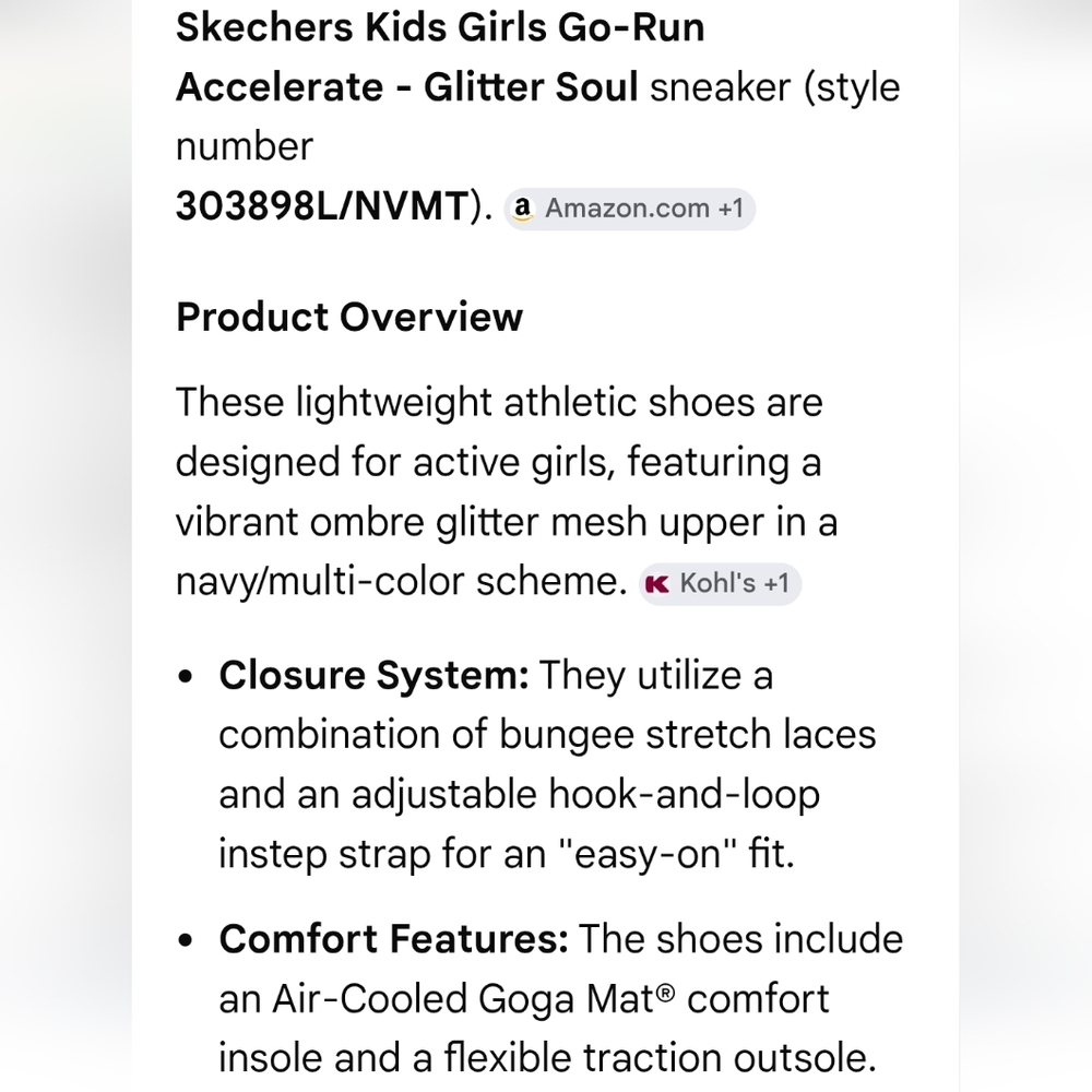 Skechers Girls' Sparkle & Glitter Colorful Sneakers/shoes Washable Size 1 NWB - Picture 6 of 6